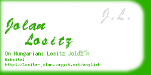 jolan lositz business card